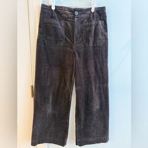 Anthropologie Maeve Corduroy Cropped Wide Colette Pants
